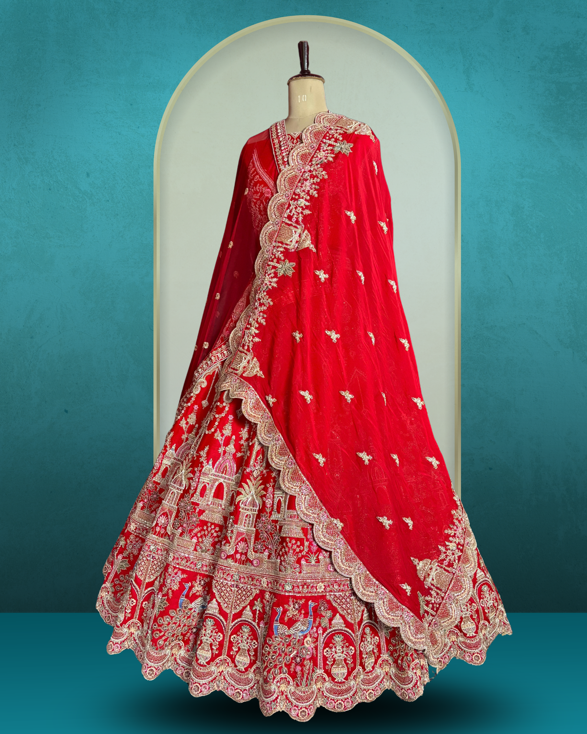 Jharokha Royale Silk Lehenga