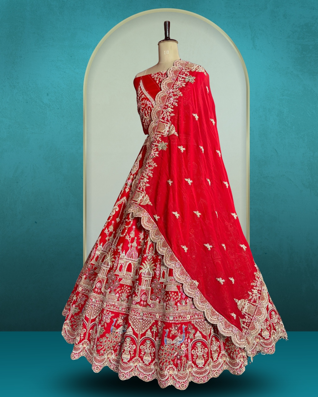Jharokha Royale Silk Lehenga