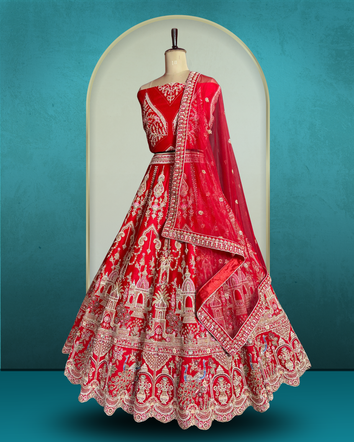 Jharokha Royale Silk Lehenga