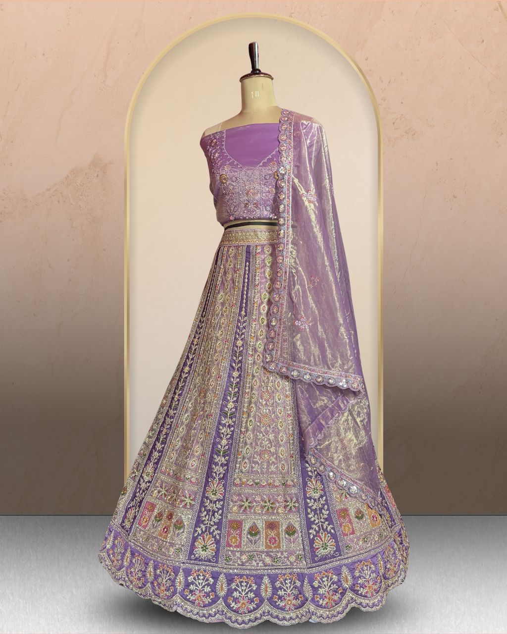 Meher Multi color lengha