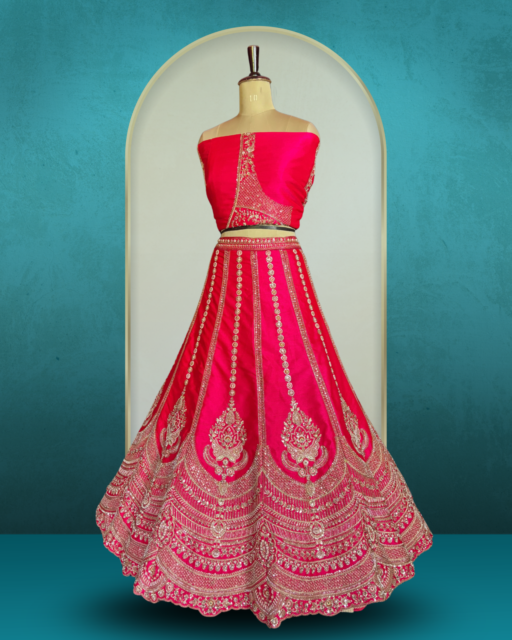 Regal Scallop Silk Lehenga