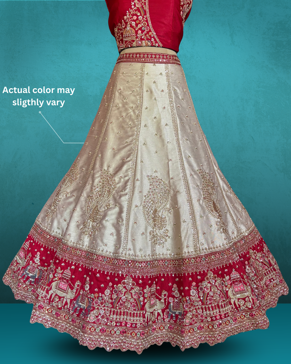 Royal Peacock Heritage  silk Lehenga
