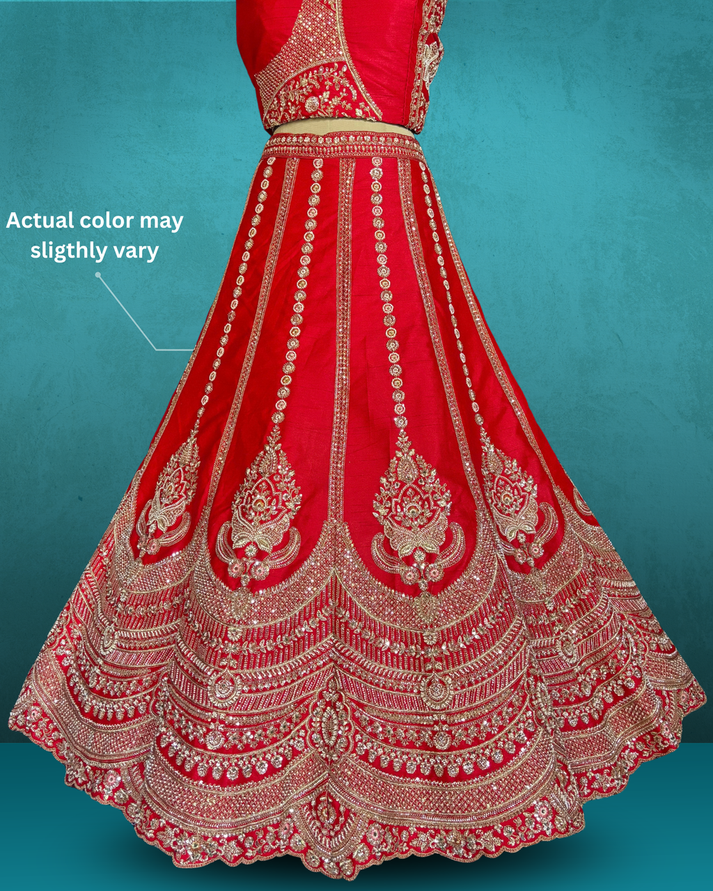 Regal Scallop Silk Lehenga