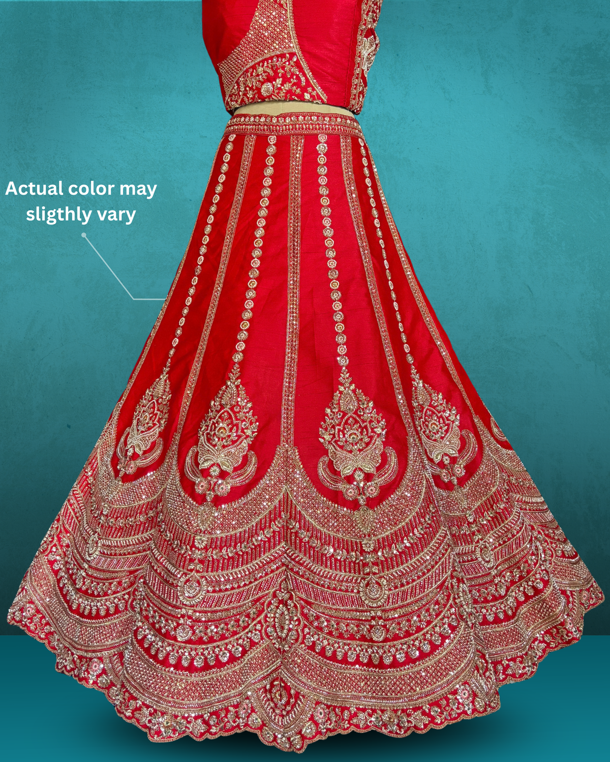 Regal Scallop Silk Lehenga
