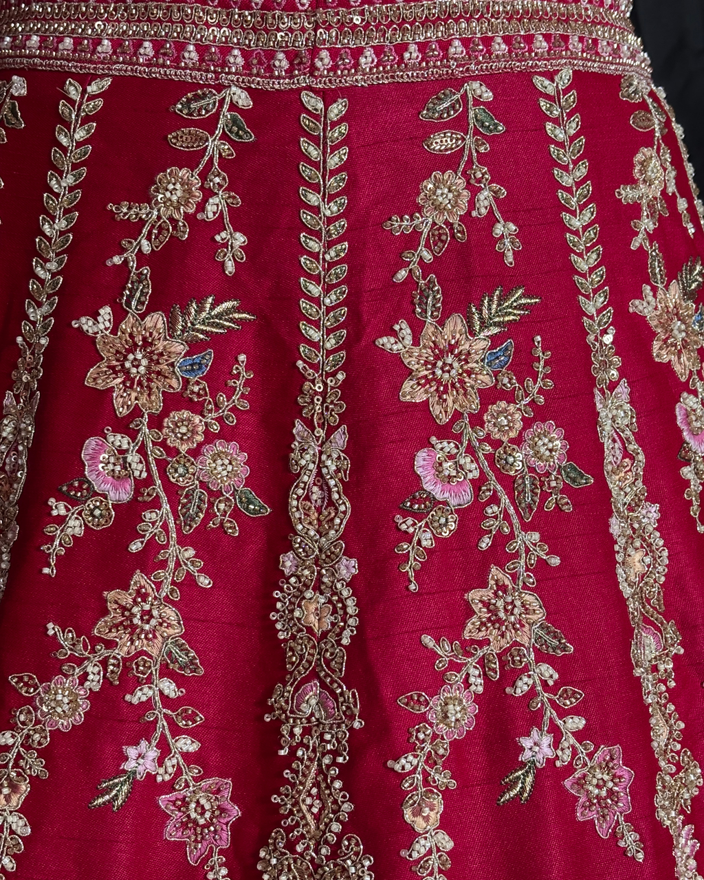 Crimson Silk Bridal Lehenga