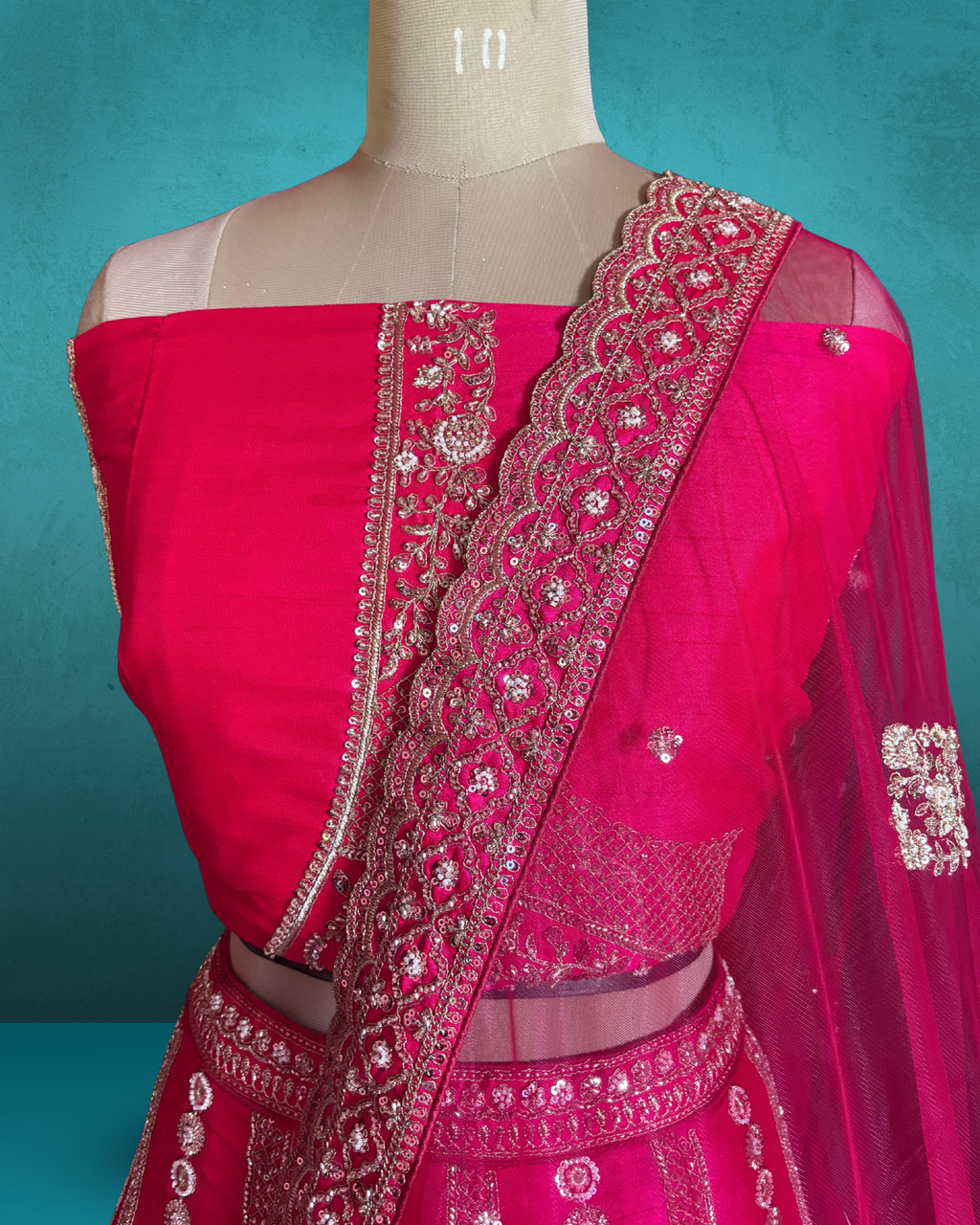 Regal Scallop Silk Lehenga