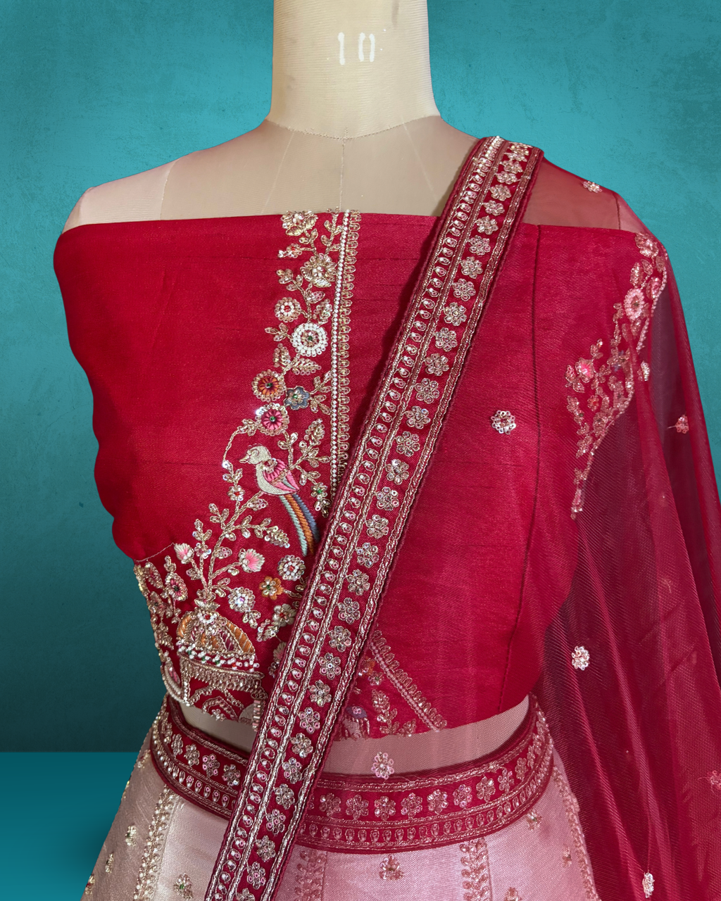Royal Peacock Heritage  silk Lehenga