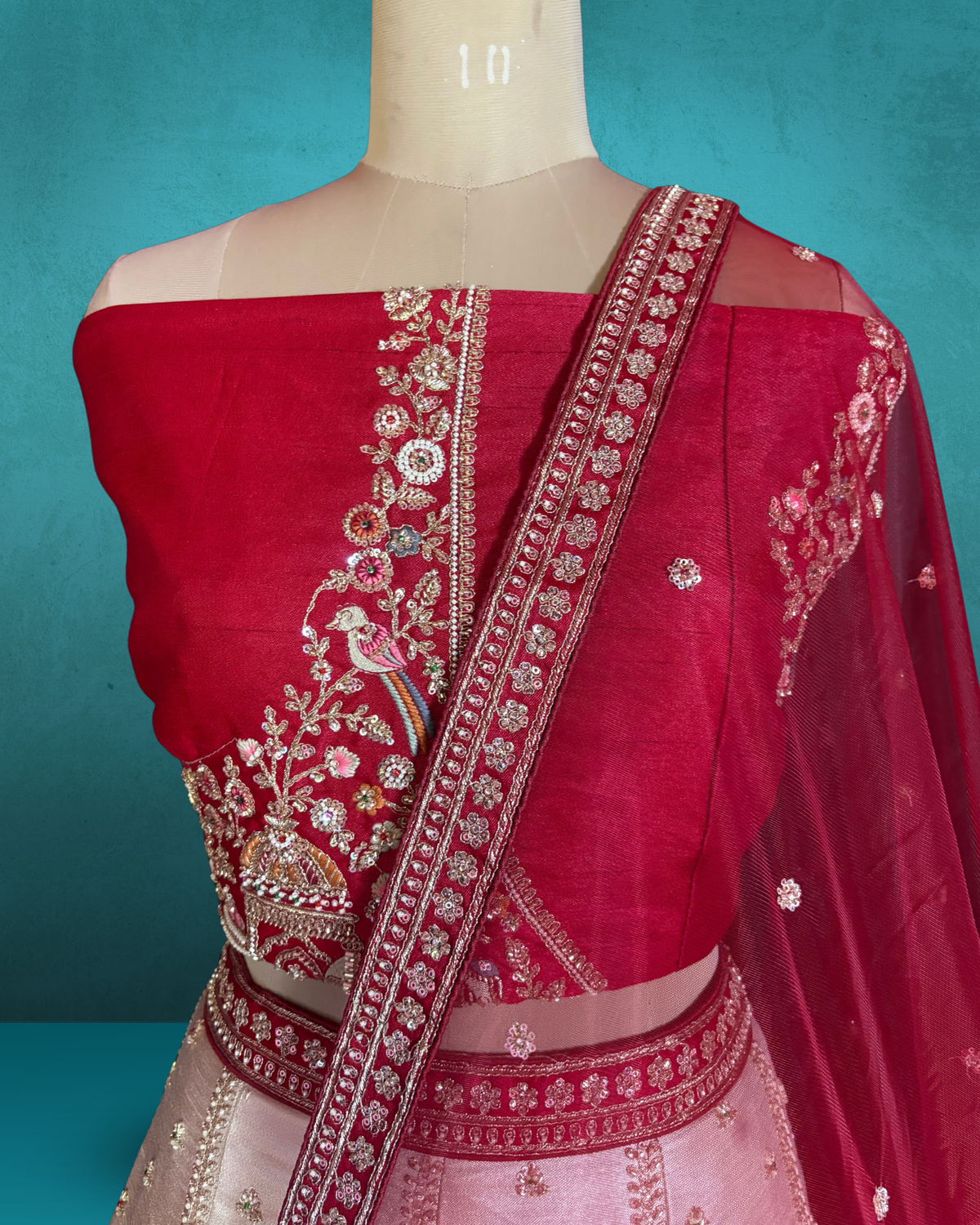 Royal Peacock Heritage  silk Lehenga