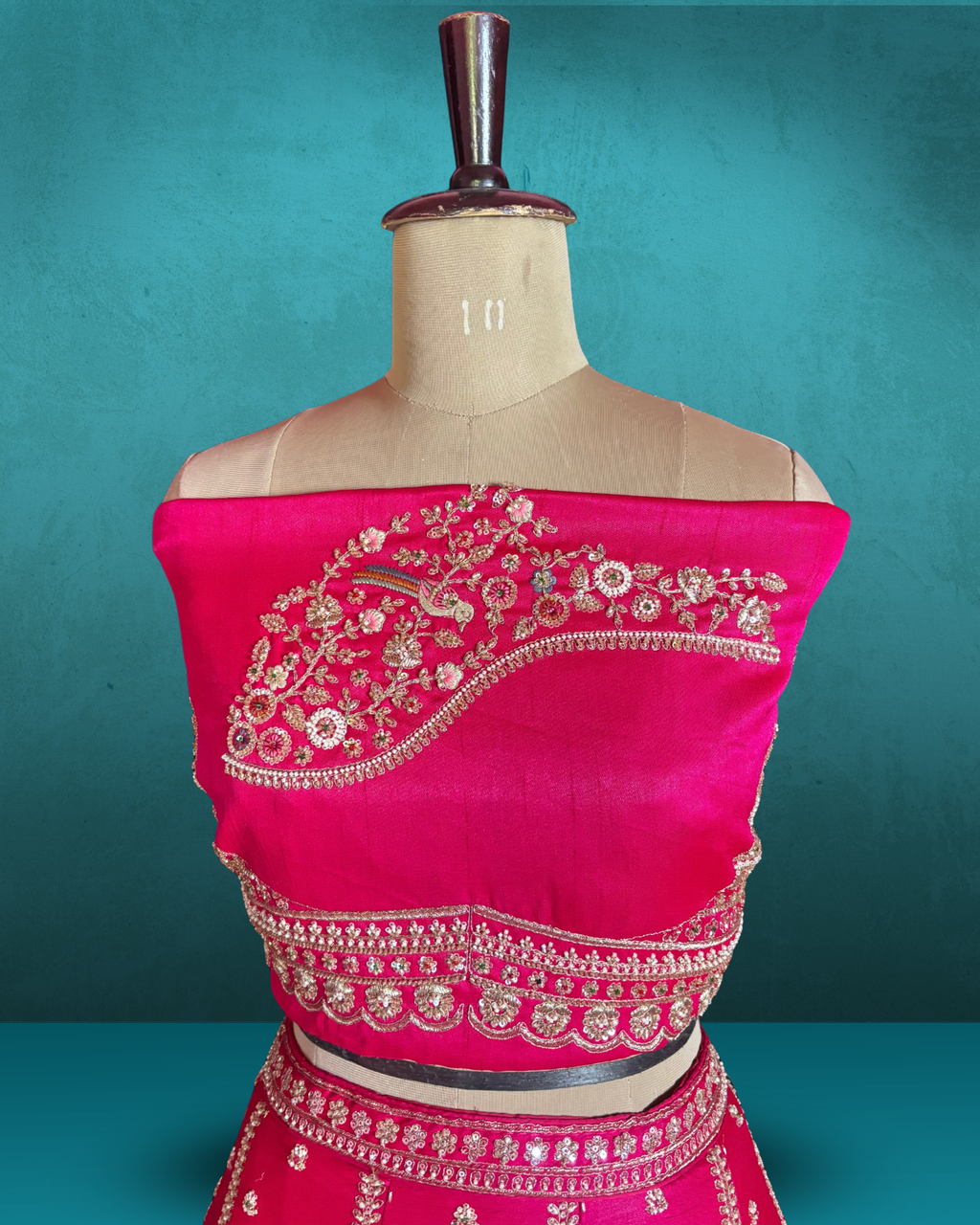 Royal Peacock Heritage  silk Lehenga