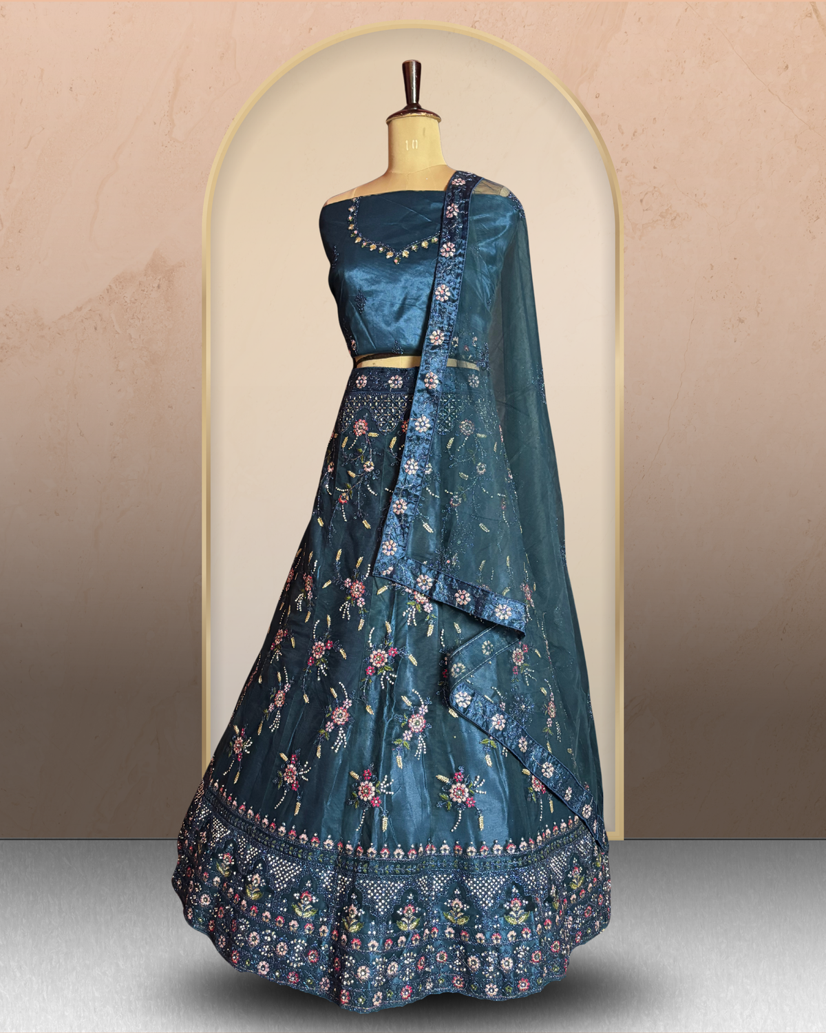 Floral Bloom Embroidered Lehenga