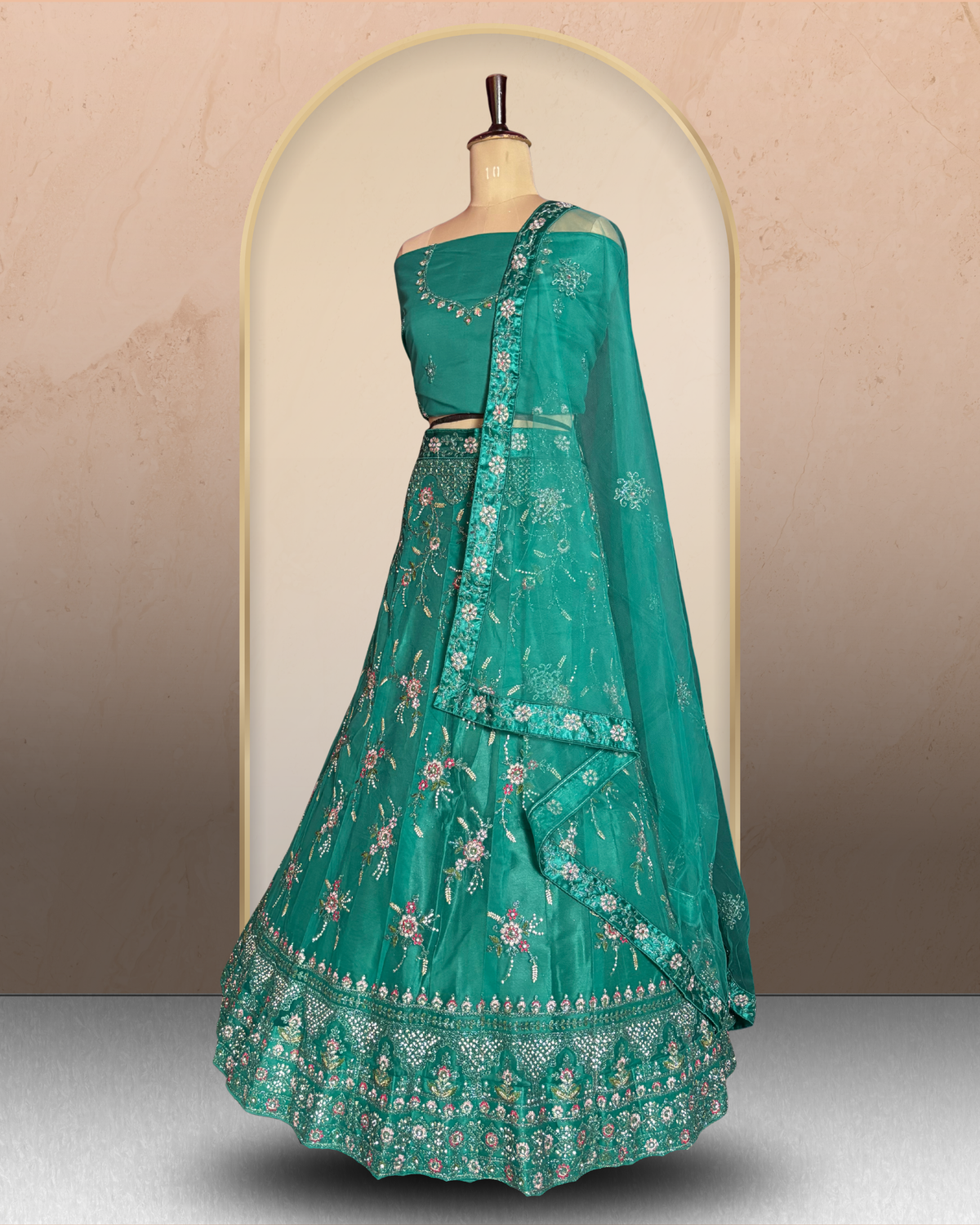 Floral Bloom Embroidered Lehenga