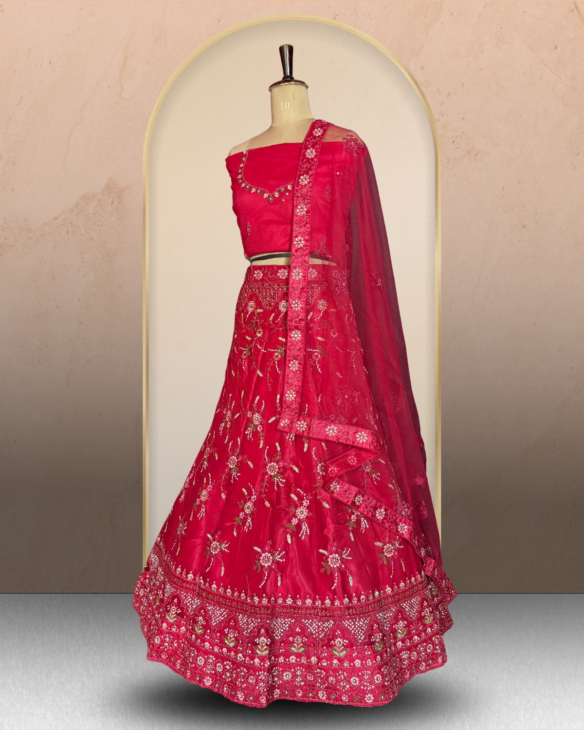 Floral Bloom Embroidered Lehenga