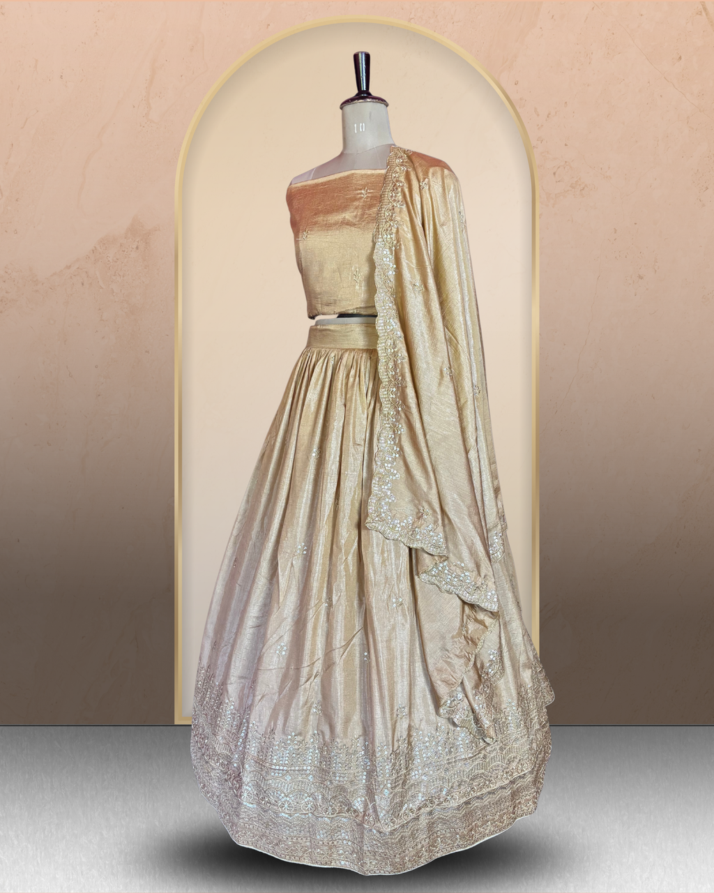 Delicate Floral Embroidered Lehenga