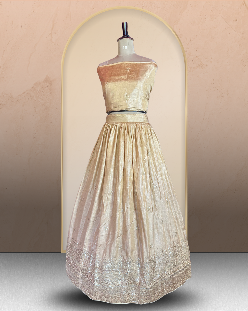 Delicate Floral Embroidered Lehenga