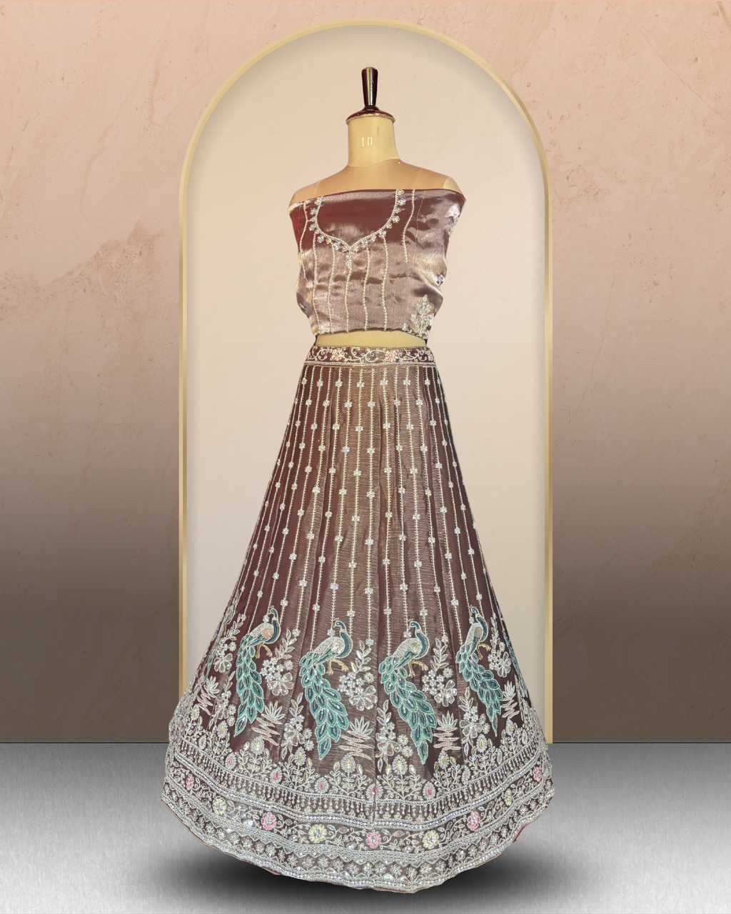 Peacock Floral Lehenga