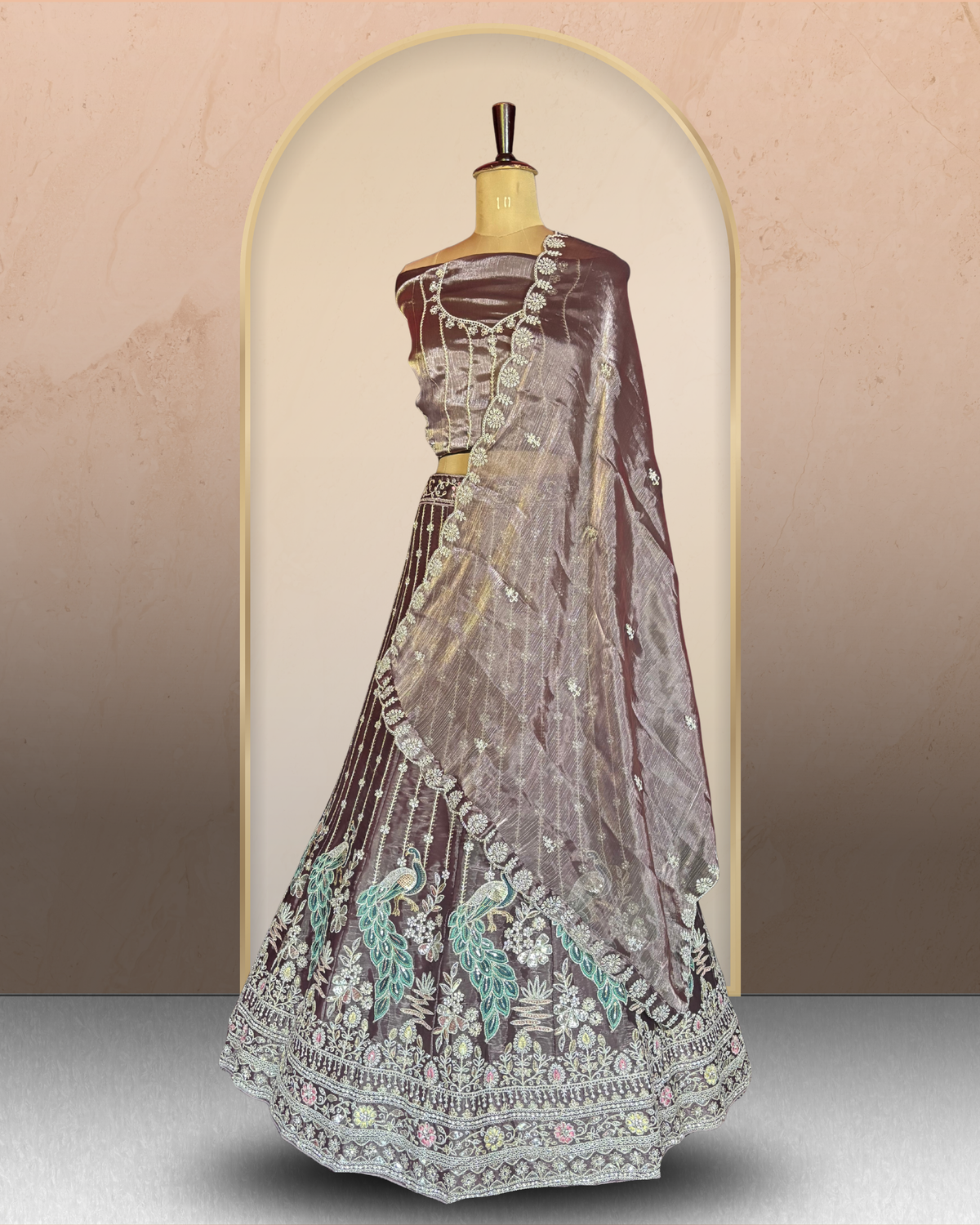 Peacock Floral Lehenga