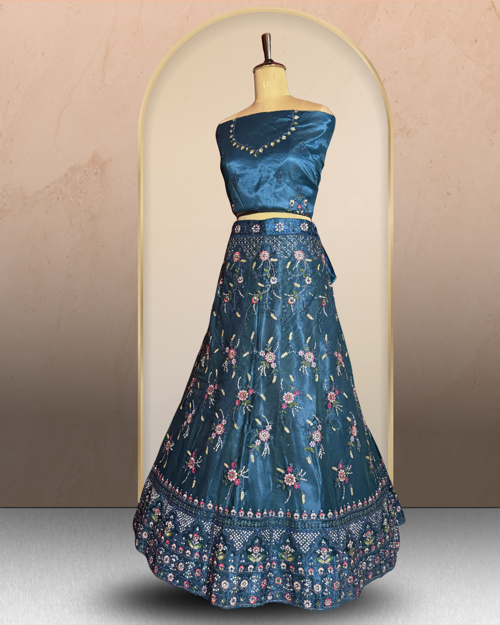 Floral Bloom Embroidered Lehenga