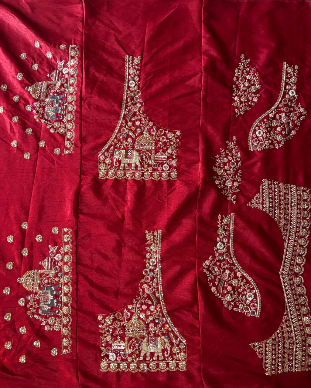 Royal Peacock Heritage  silk Lehenga