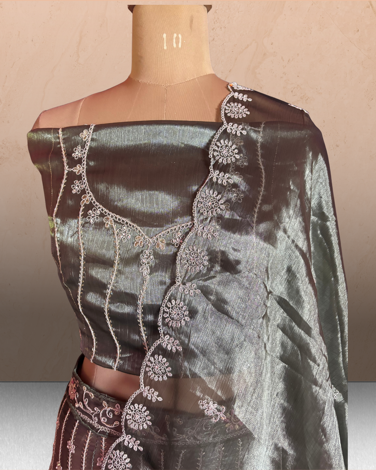 Peacock Floral Lehenga
