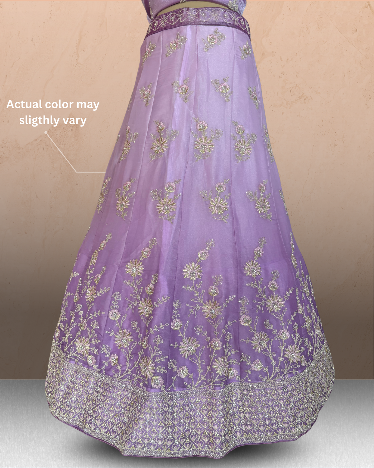 Floral Embroidered Shaded  Lehenga
