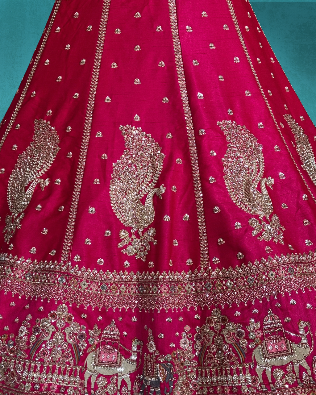 Royal Peacock Heritage  silk Lehenga
