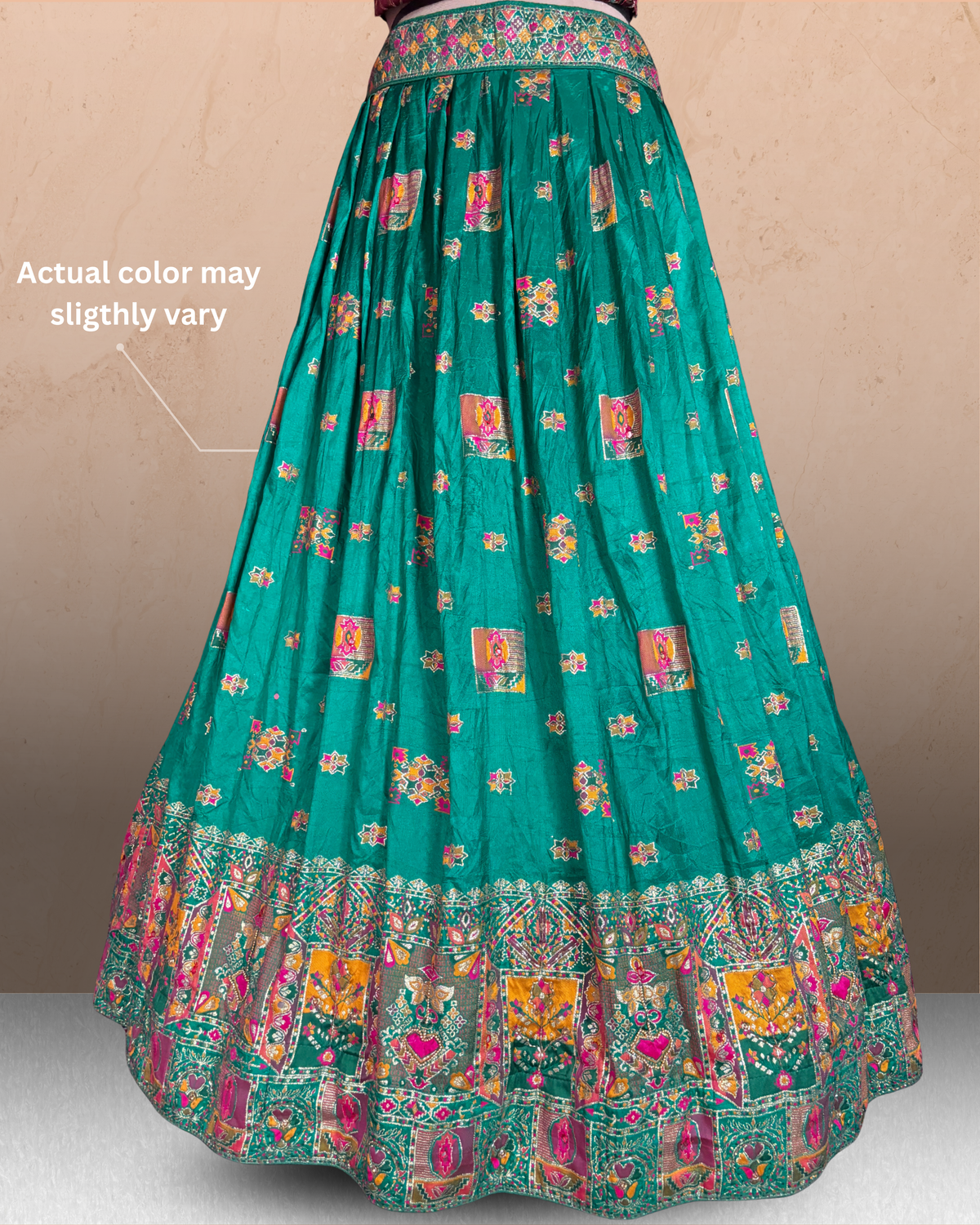 Traditional Silk Embroidered Lehenga