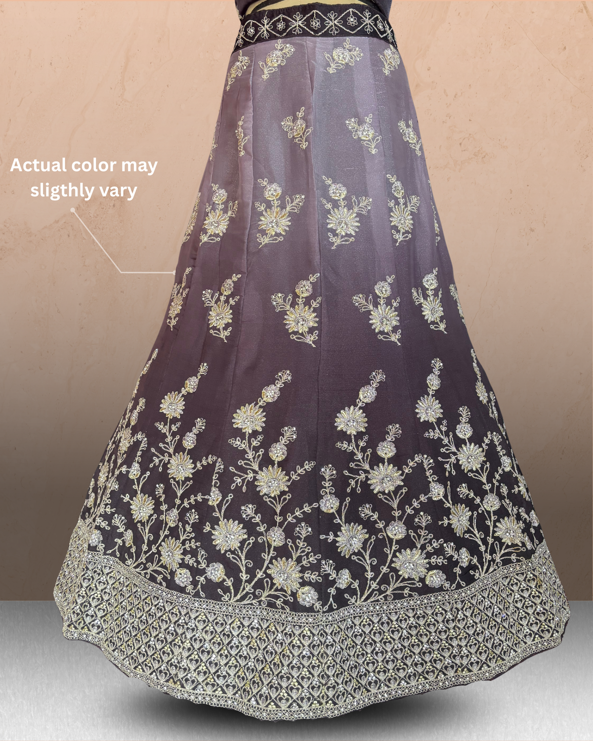 Floral Embroidered Shaded  Lehenga