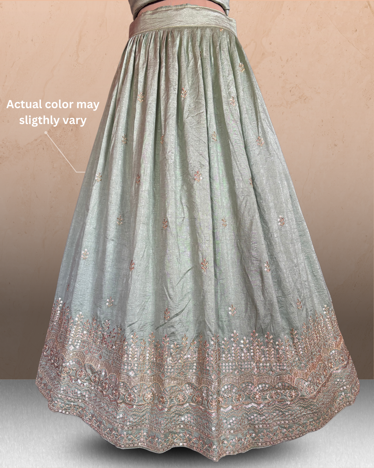 Delicate Floral Embroidered Lehenga