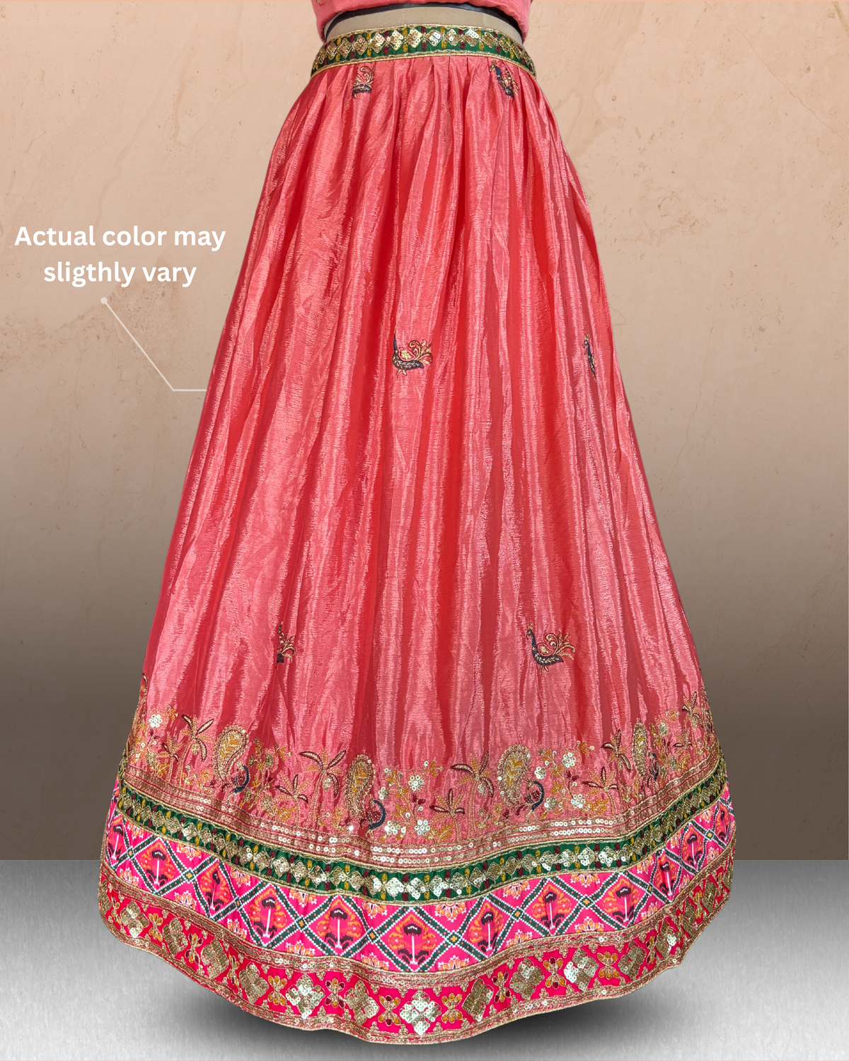 Geometric Bandhani Print Lehenga