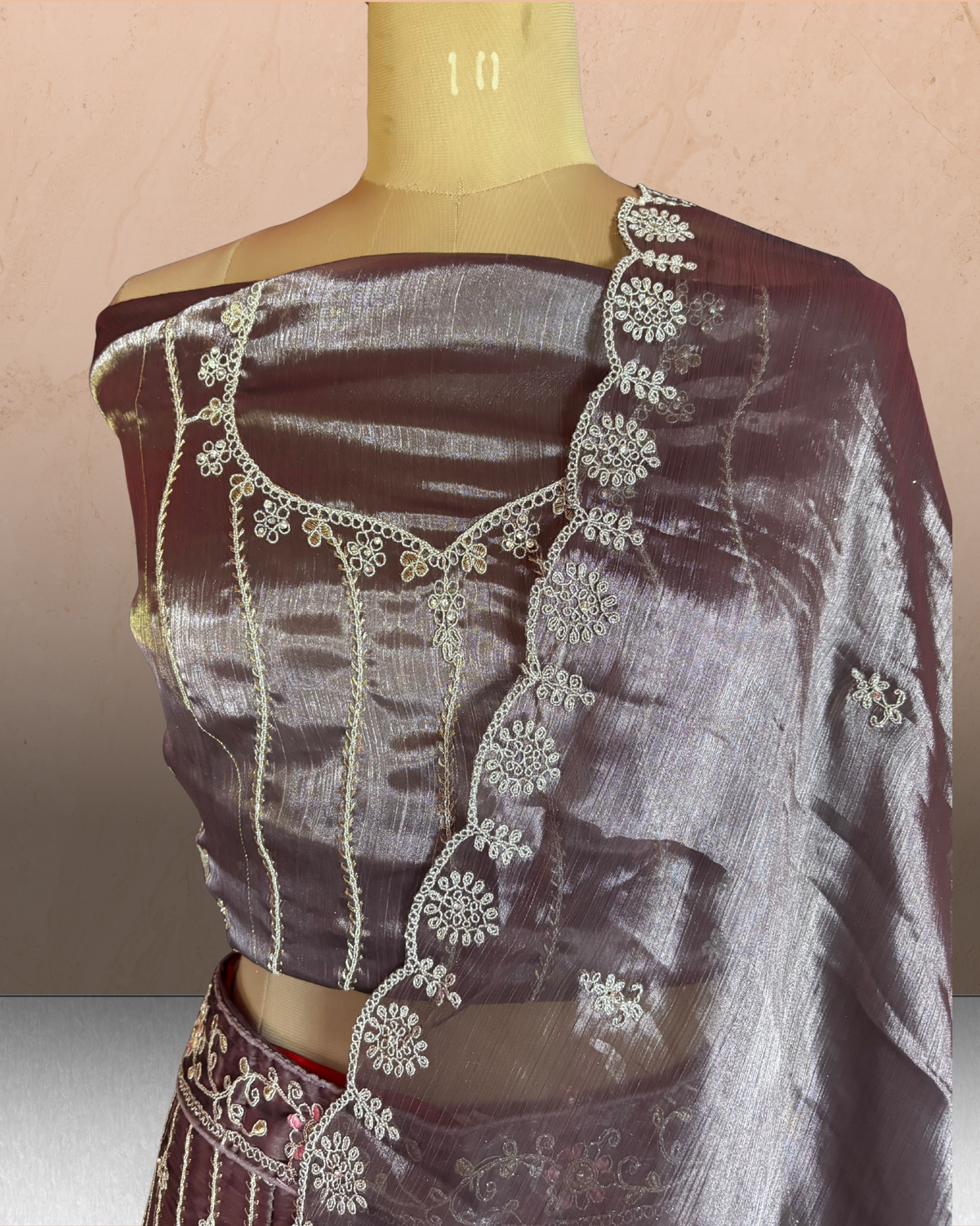 Peacock Floral Lehenga