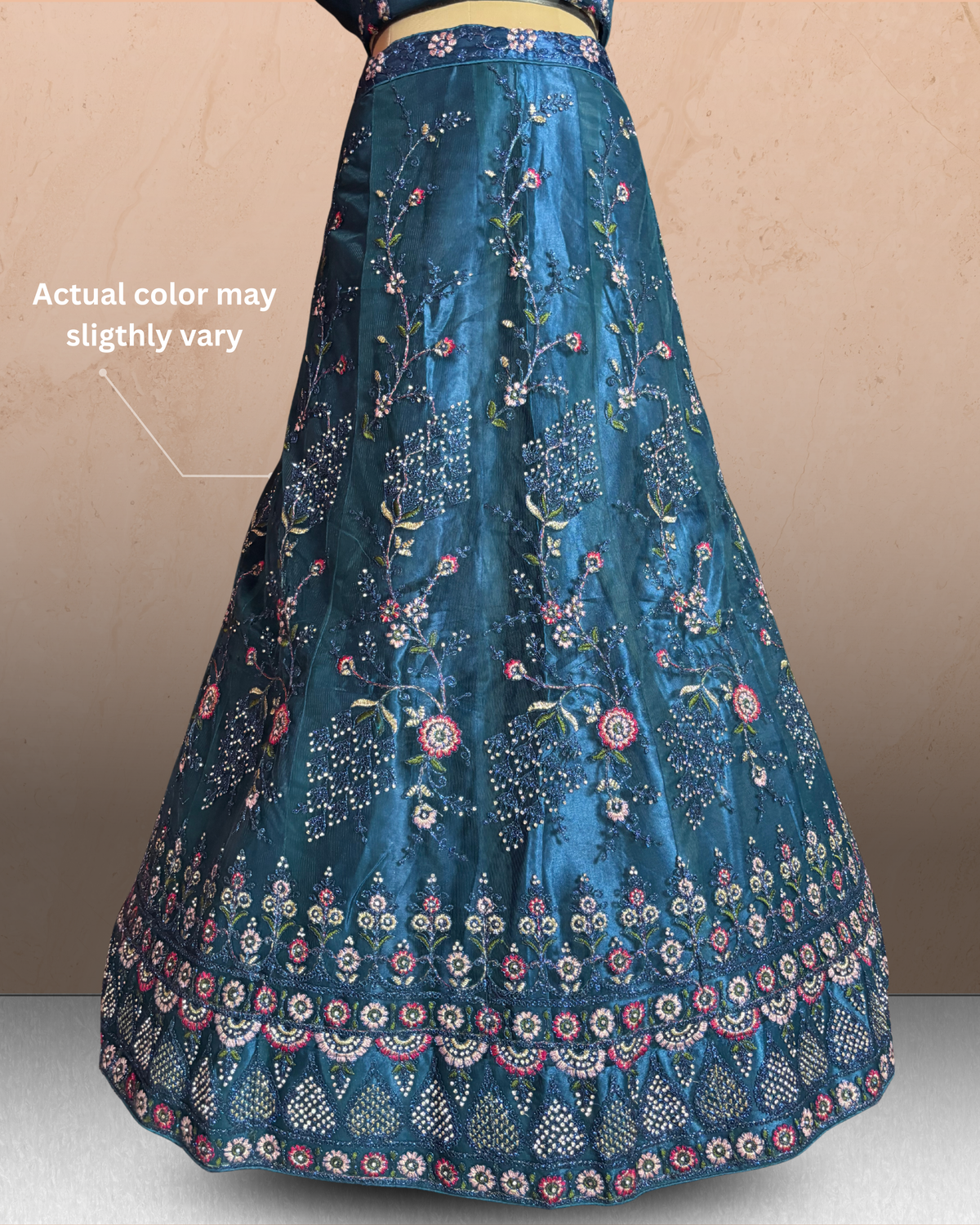Floral Net Elegance Lehenga