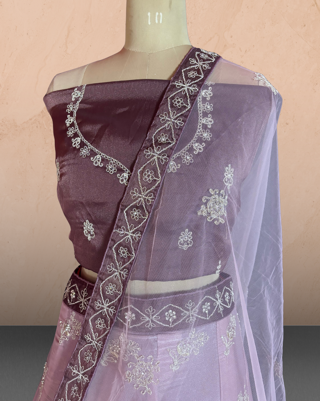 Floral Embroidered Shaded  Lehenga