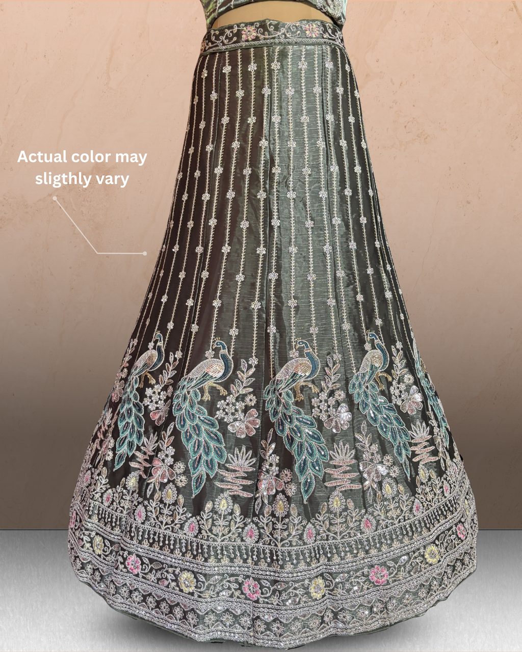 Peacock Floral Lehenga