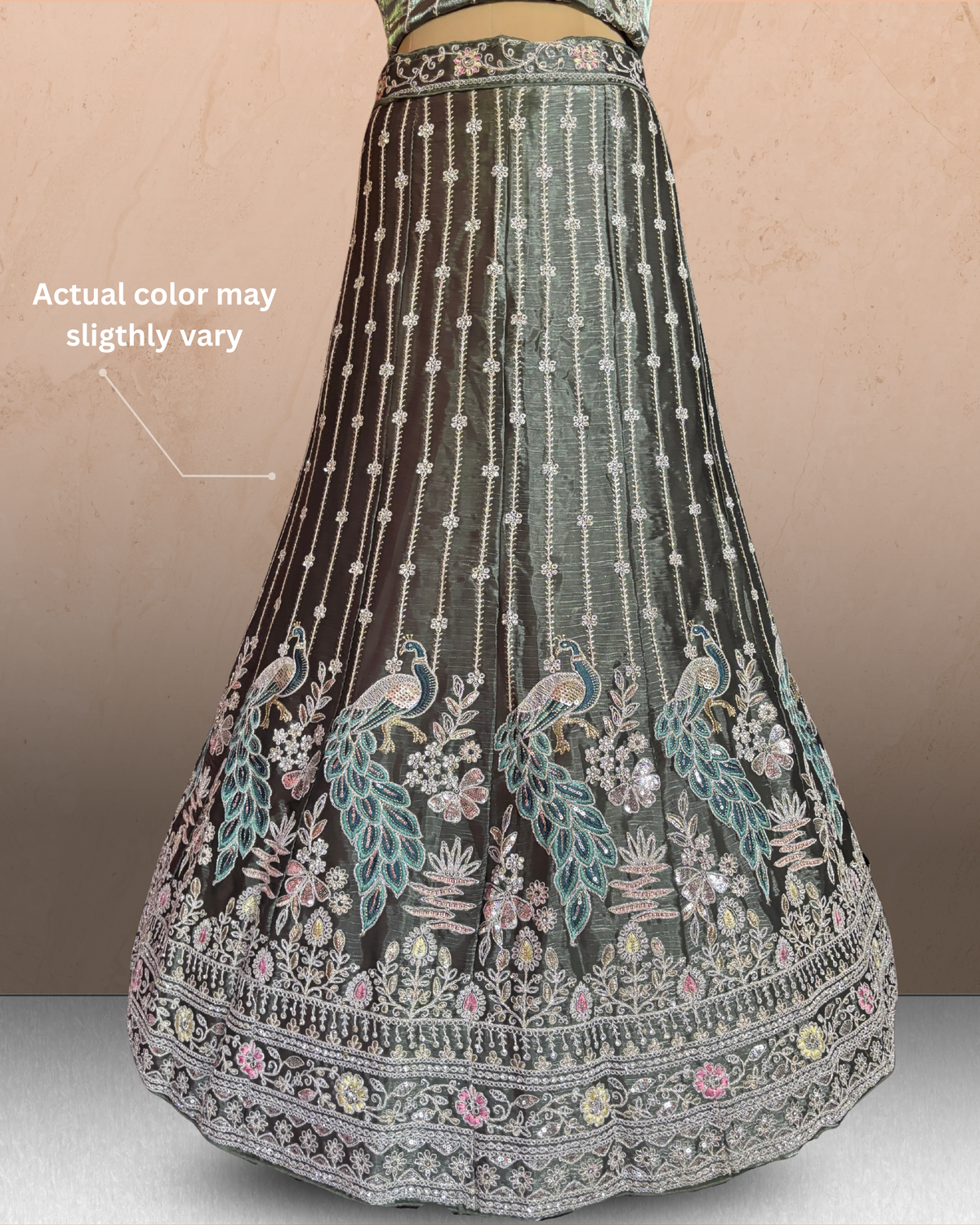 Peacock Floral Lehenga