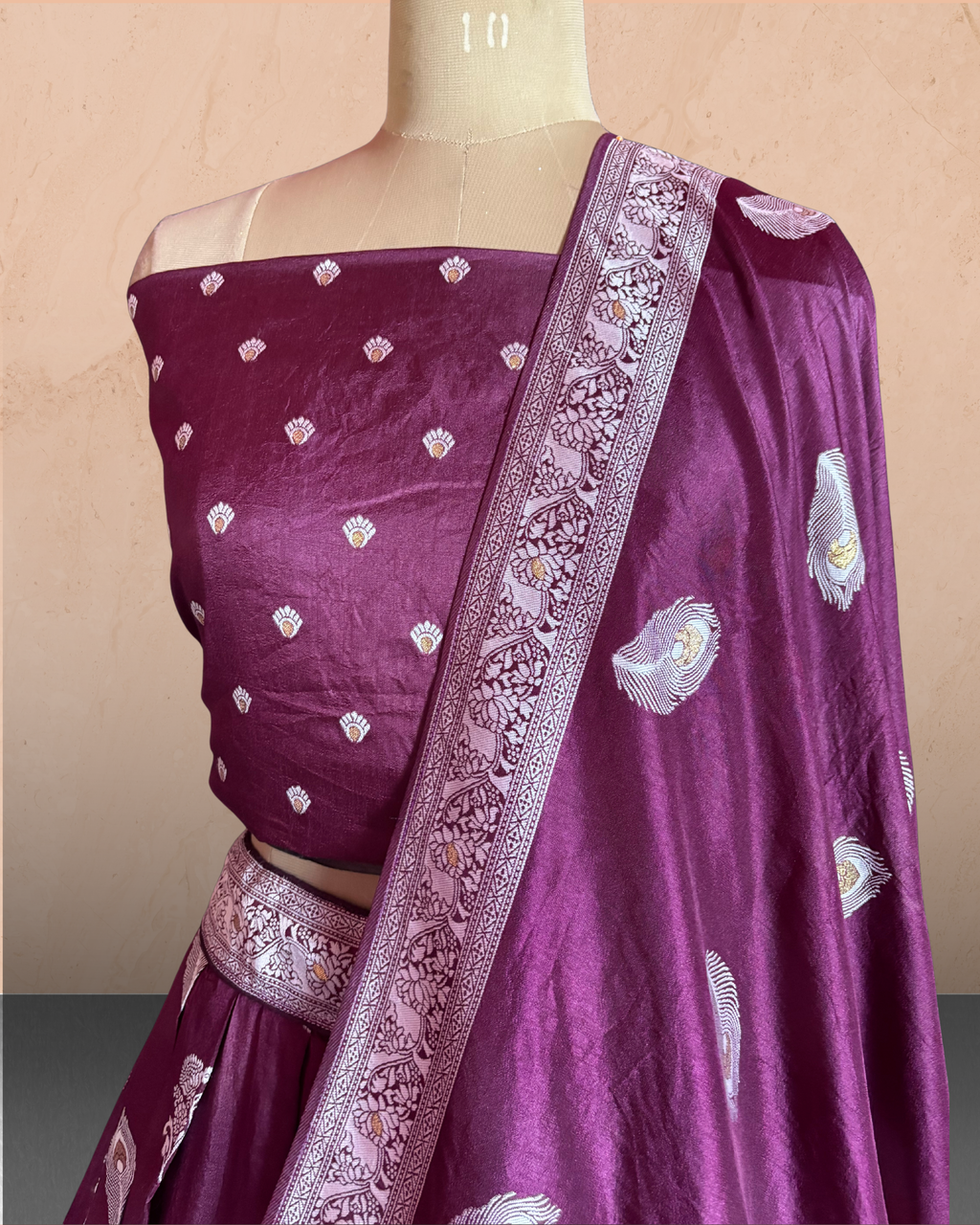 Paisley Heritage Unstitched Lehenga