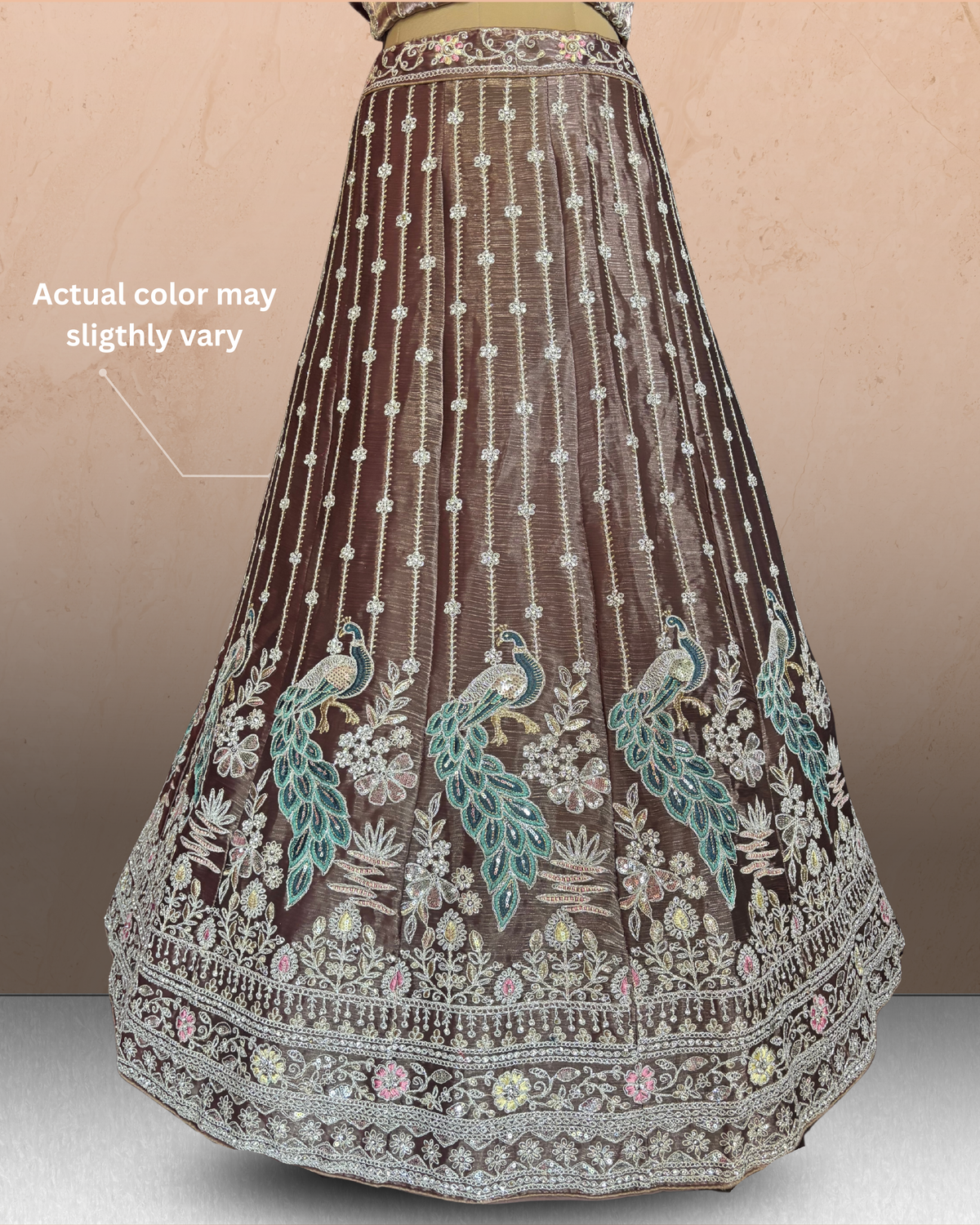 Peacock Floral Lehenga