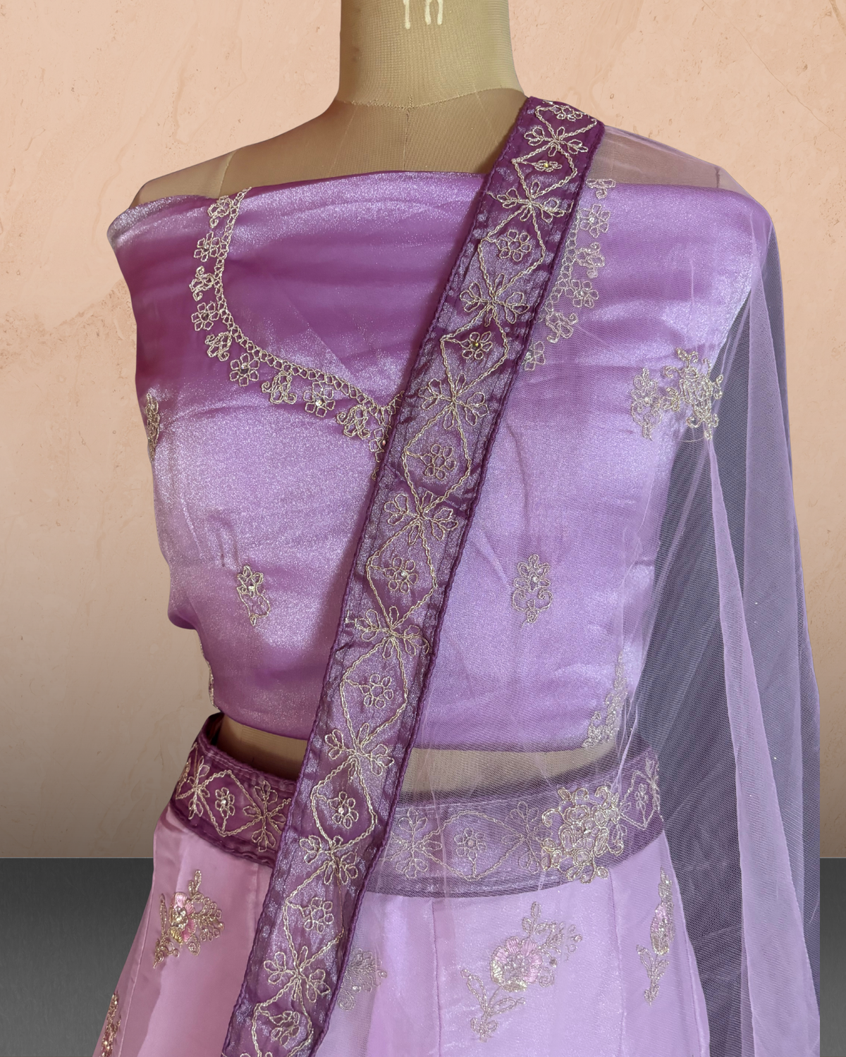 Floral Embroidered Shaded  Lehenga