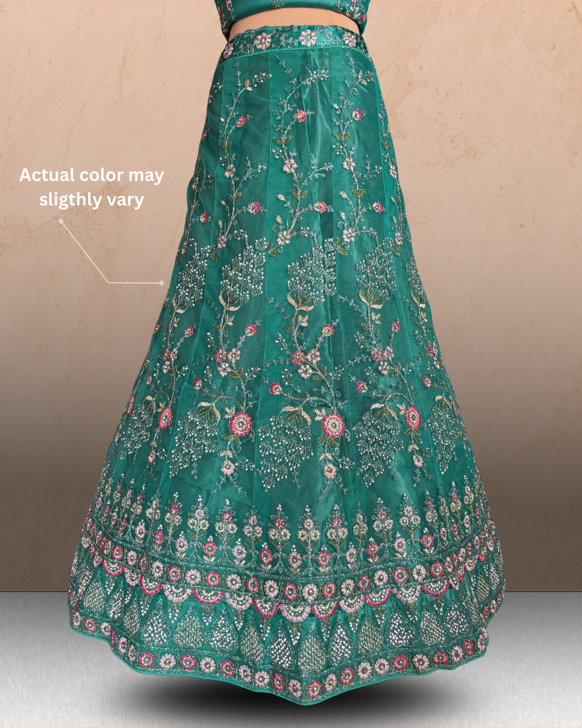 Floral Net Elegance Lehenga