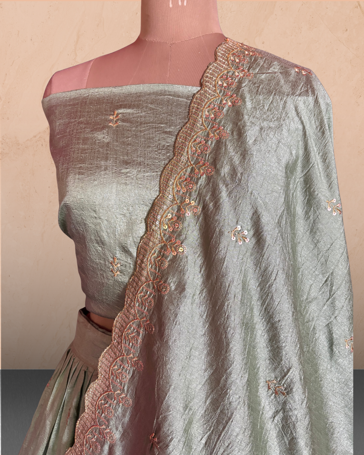 Delicate Floral Embroidered Lehenga