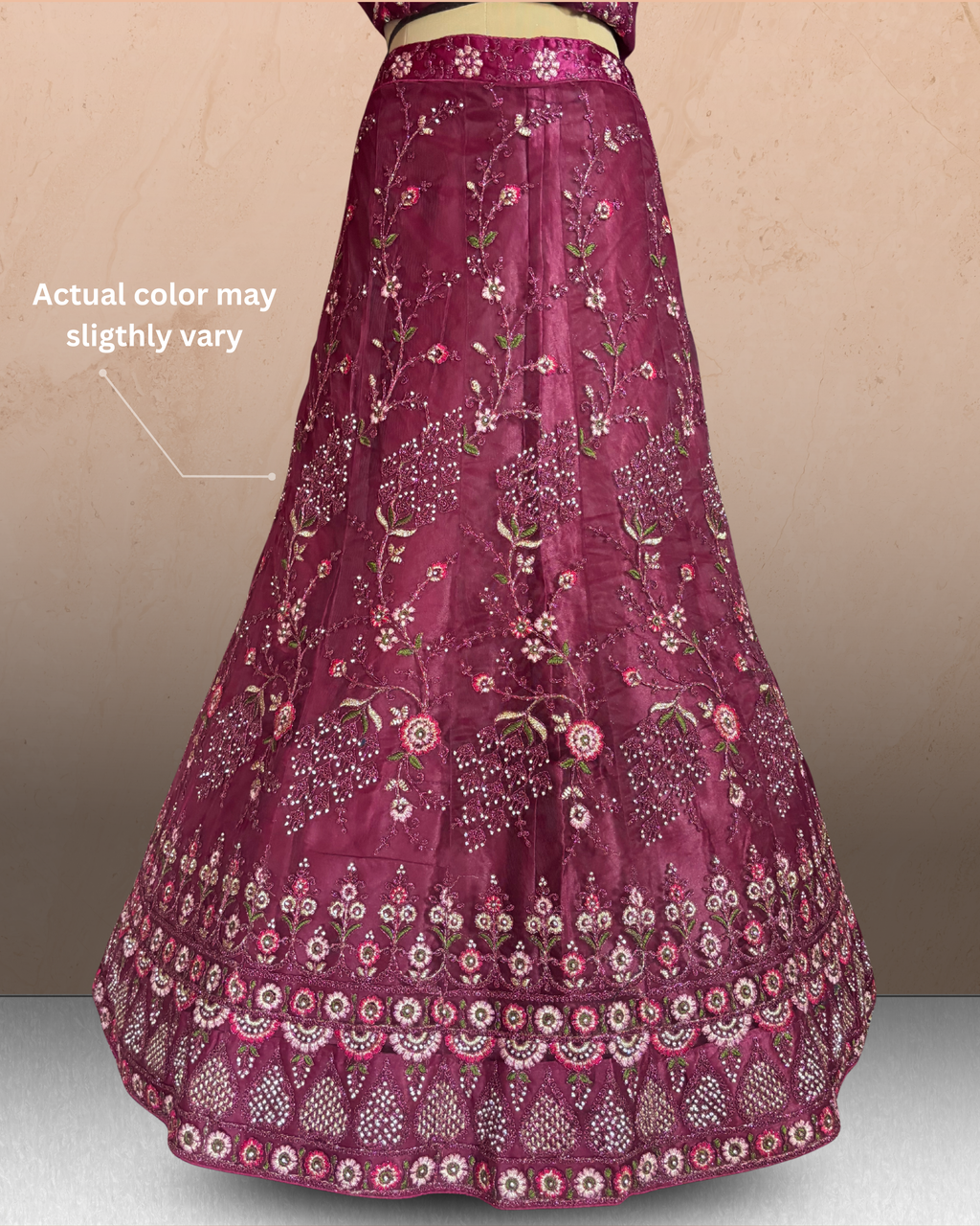 Floral Net Elegance Lehenga