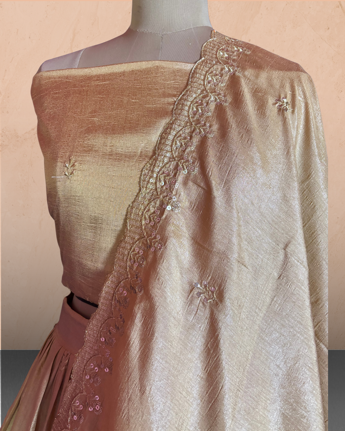 Delicate Floral Embroidered Lehenga