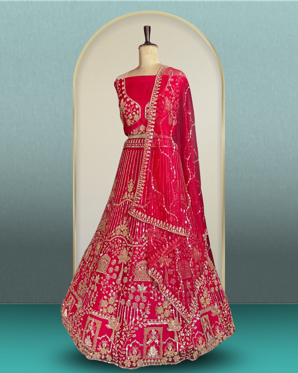 Gulbahar Beaded Net Lehenga