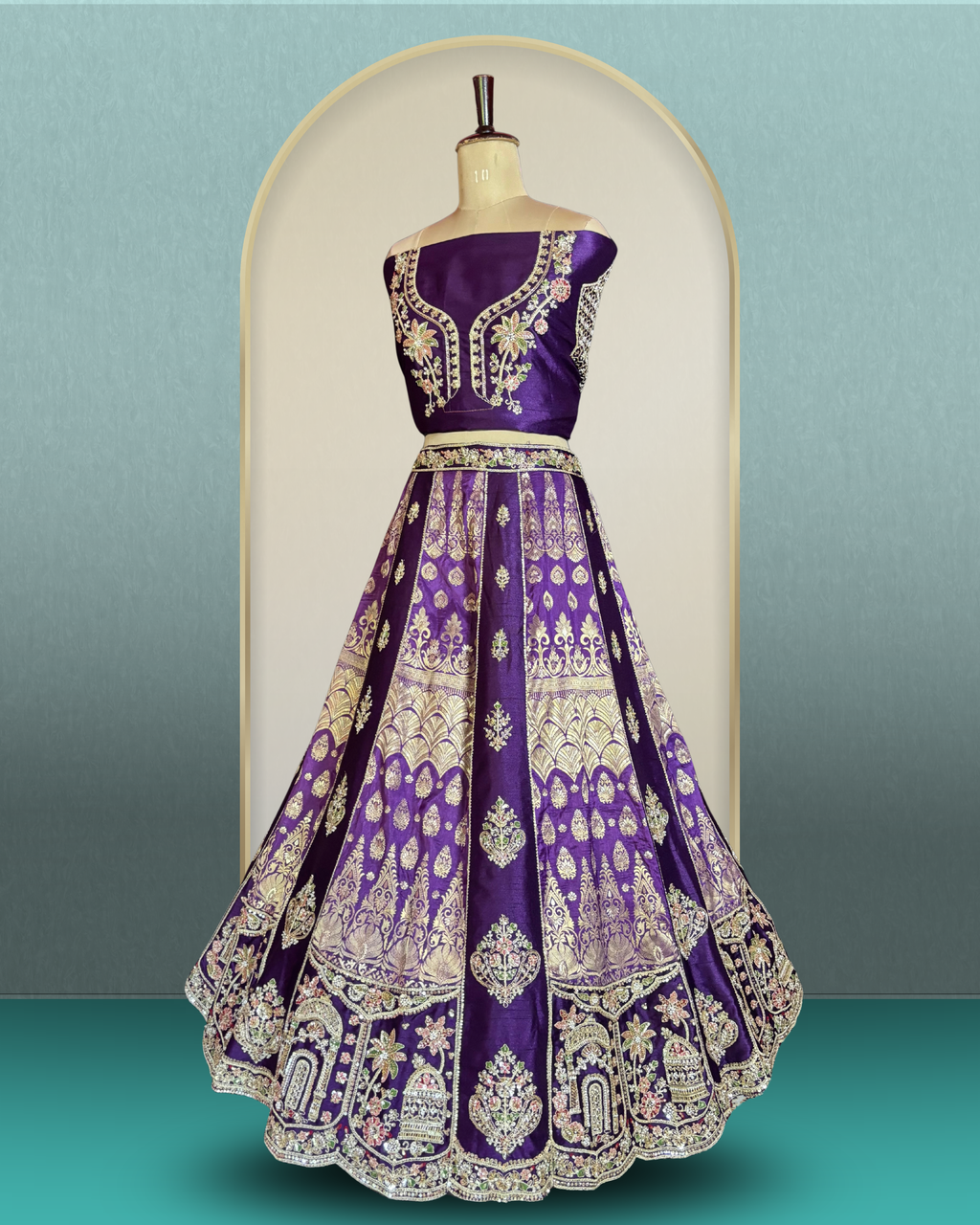 Jharokha Heritage Silk Lehenga