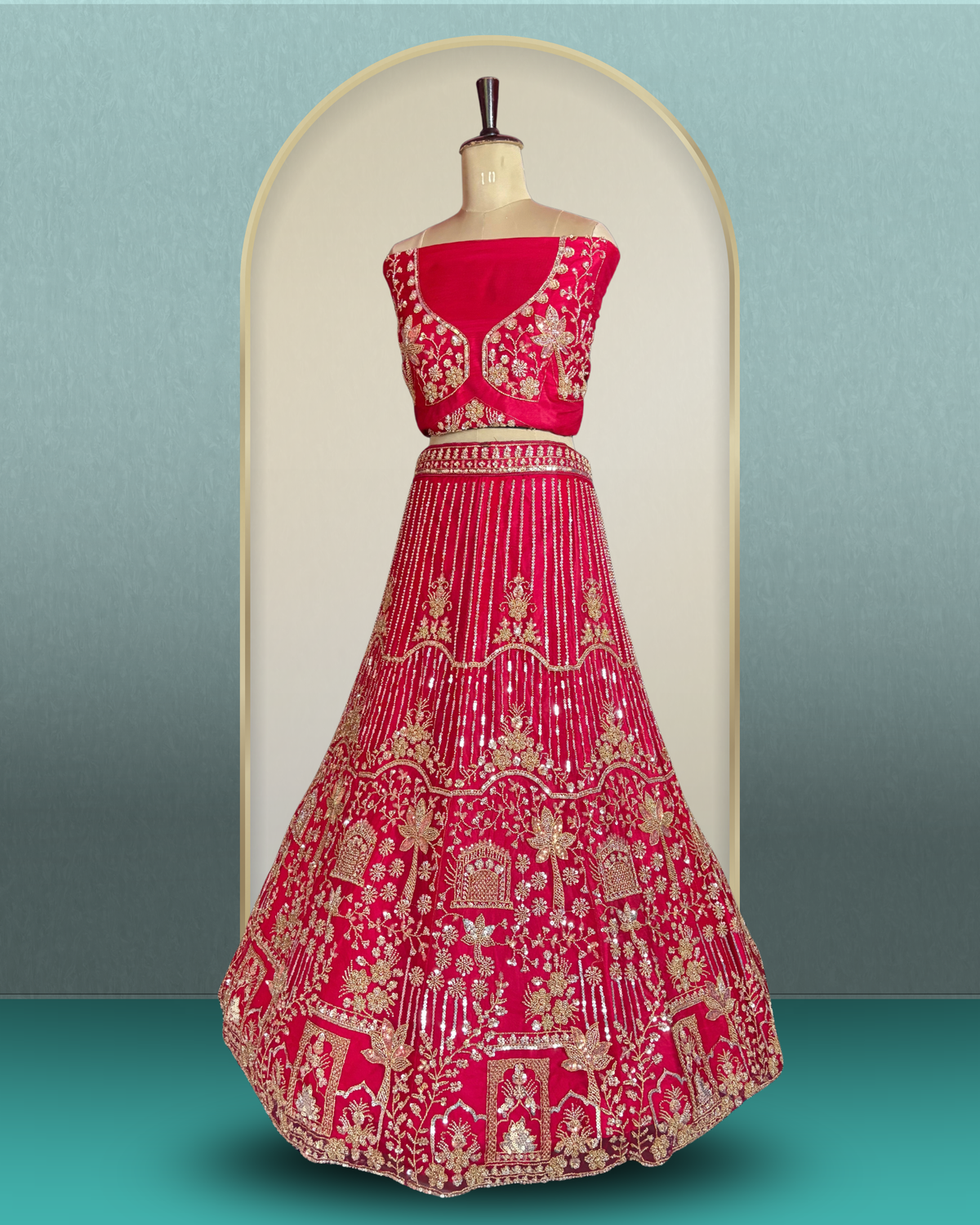 Gulbahar Beaded Net Lehenga