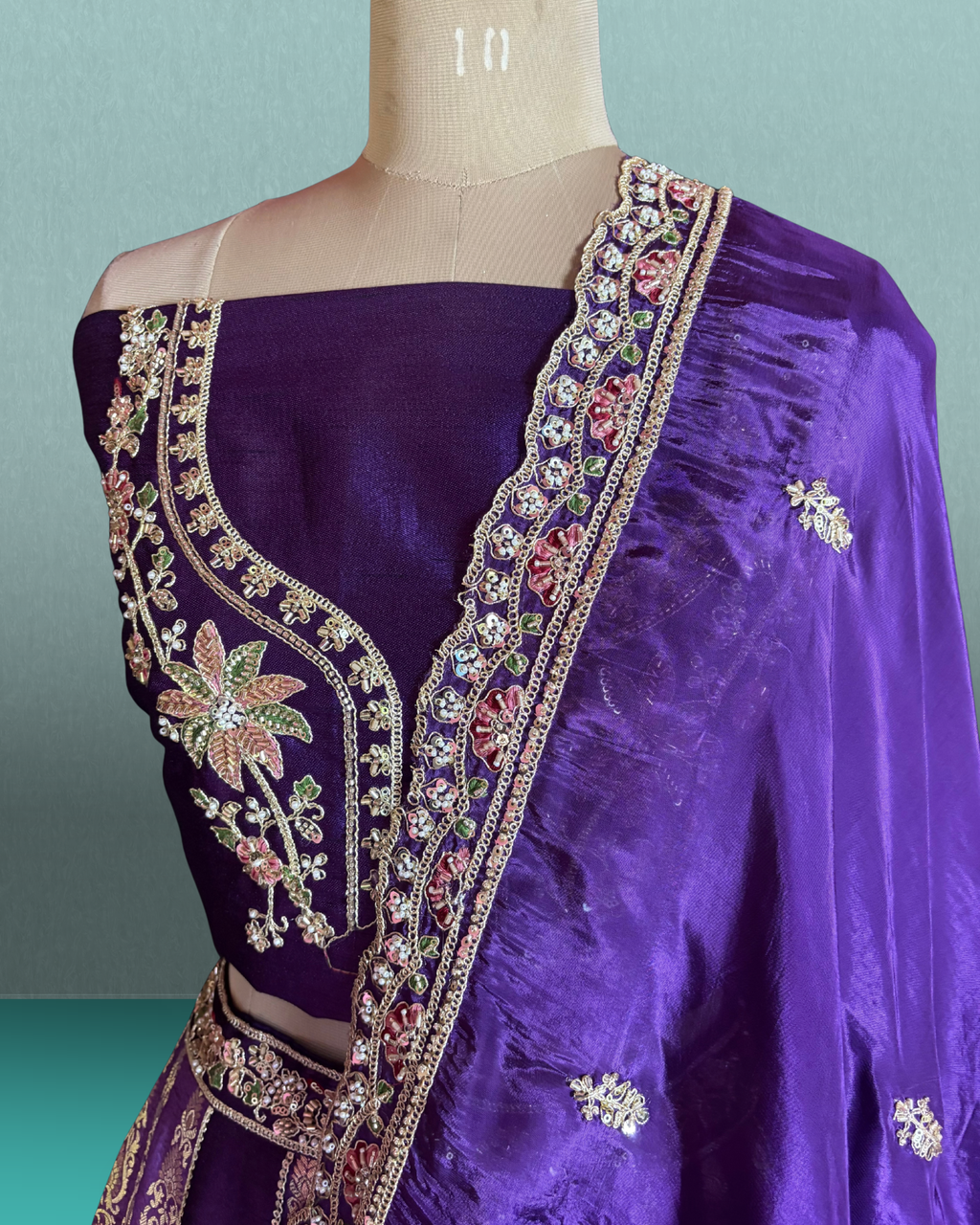 Jharokha Heritage Silk Lehenga
