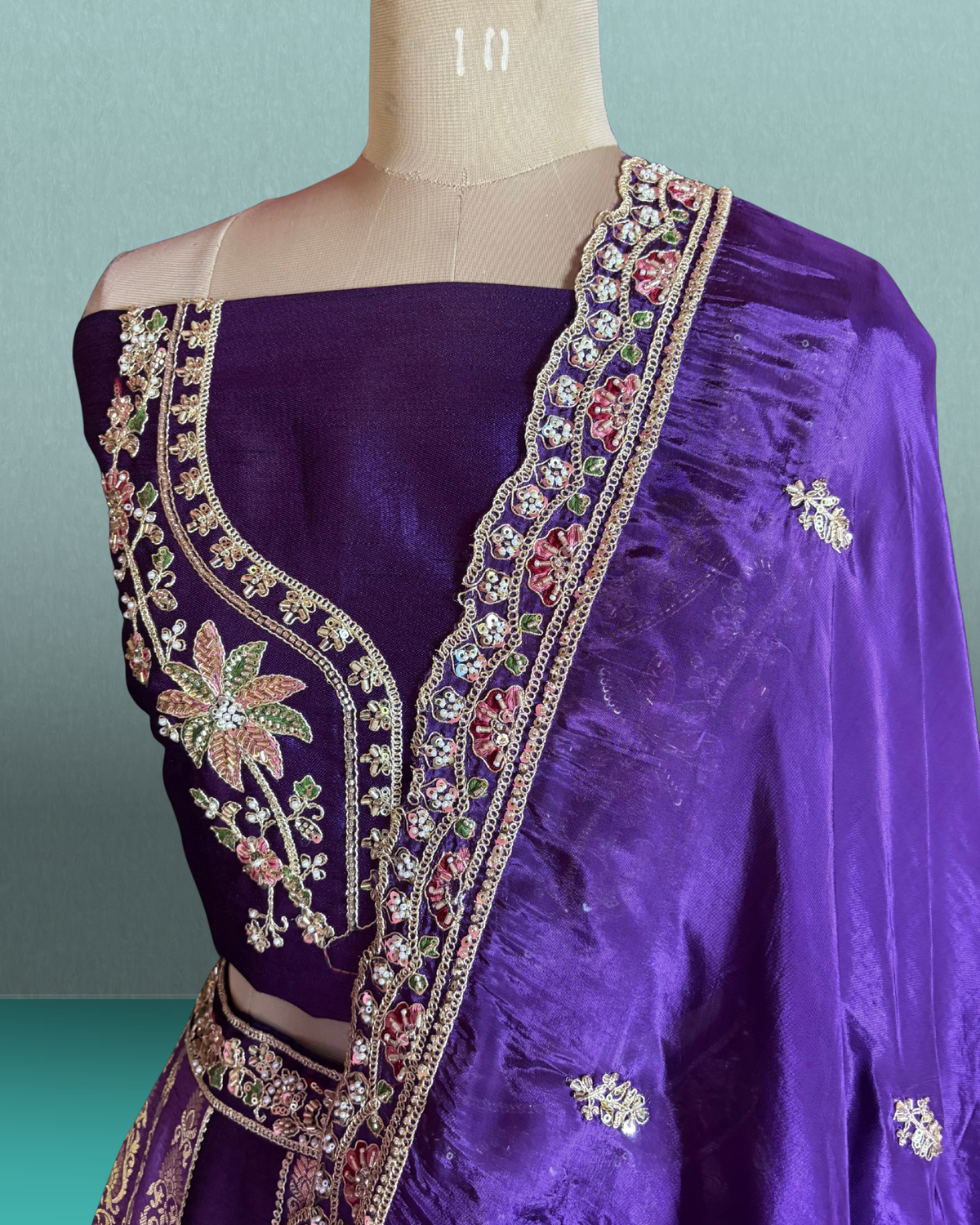 Jharokha Heritage Silk Lehenga