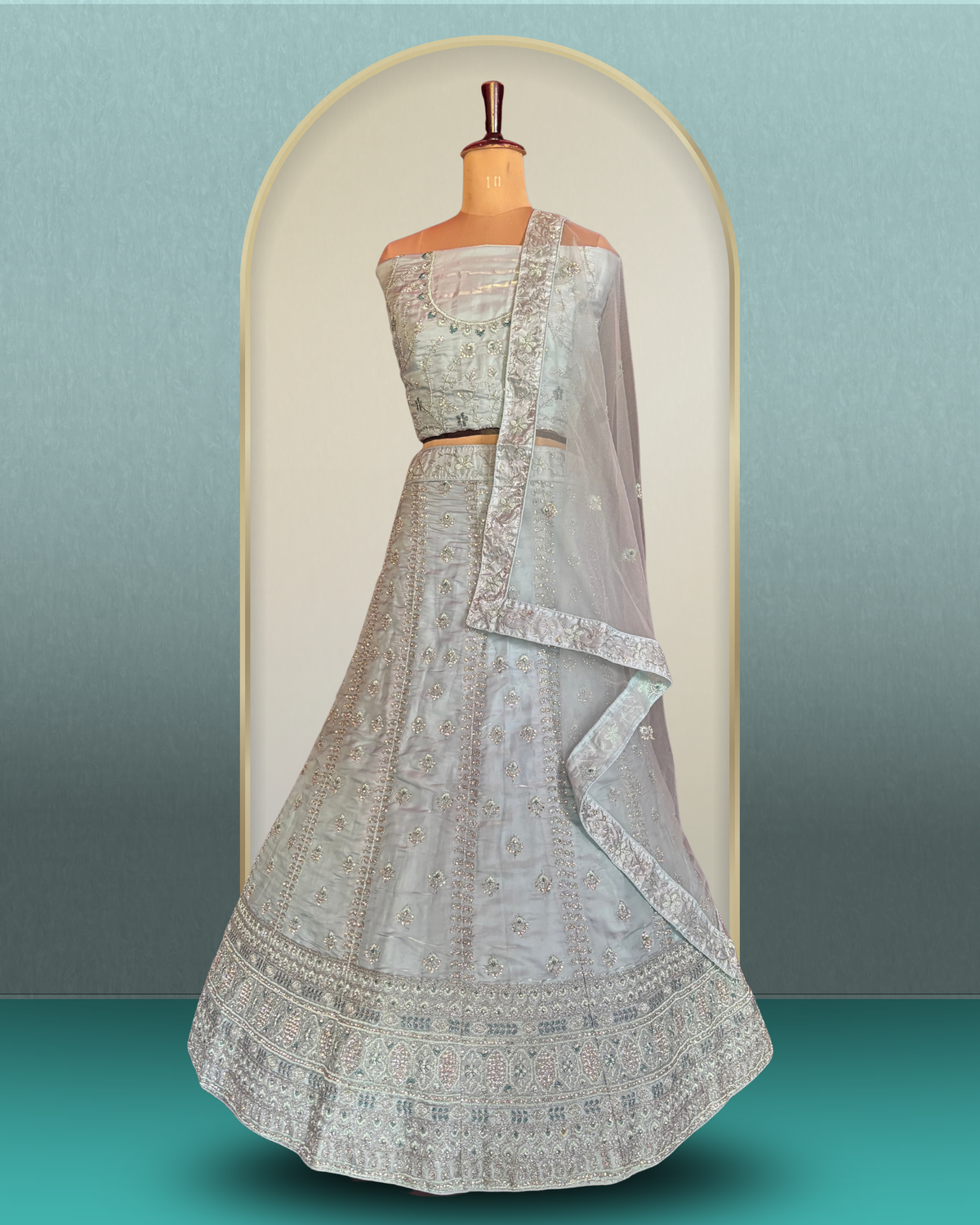 Celestial Diamond Border Lehenga