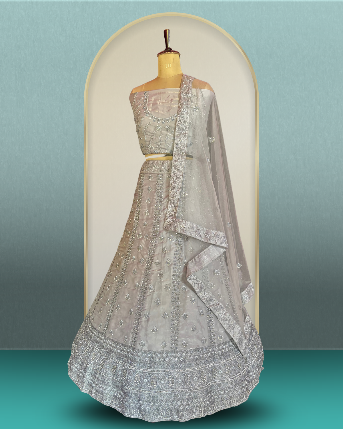 Celestial Diamond Border Lehenga