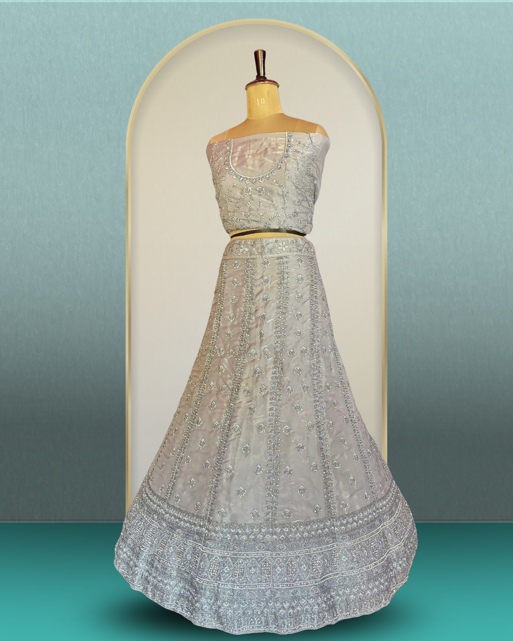 Celestial Diamond Border Lehenga