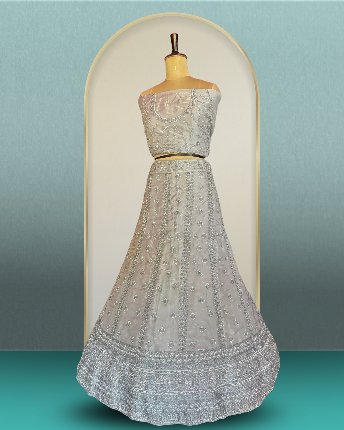 Celestial Diamond Border Lehenga